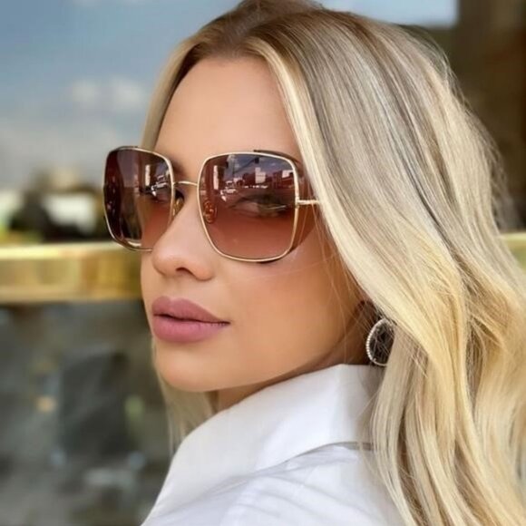 Tom Ford Accessories - 💯 Original Tom Ford Square Sunglasses TF901 Toby-02 28T Gold 60mm FT0901